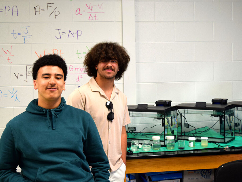 Romeoville students demonstrating their project from the 2026 Innovation Challenge